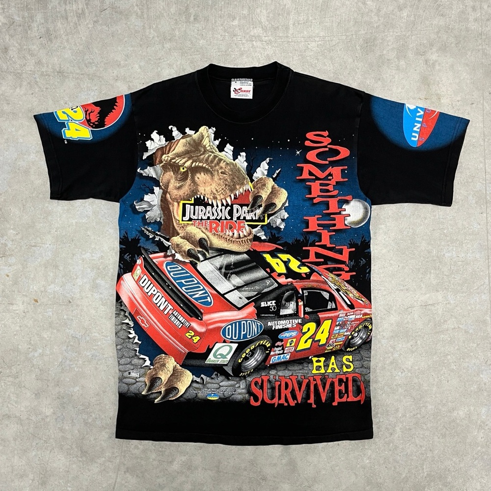 Vintage Jurassic Park NASCAR All Over Print Shirt